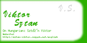 viktor sztan business card